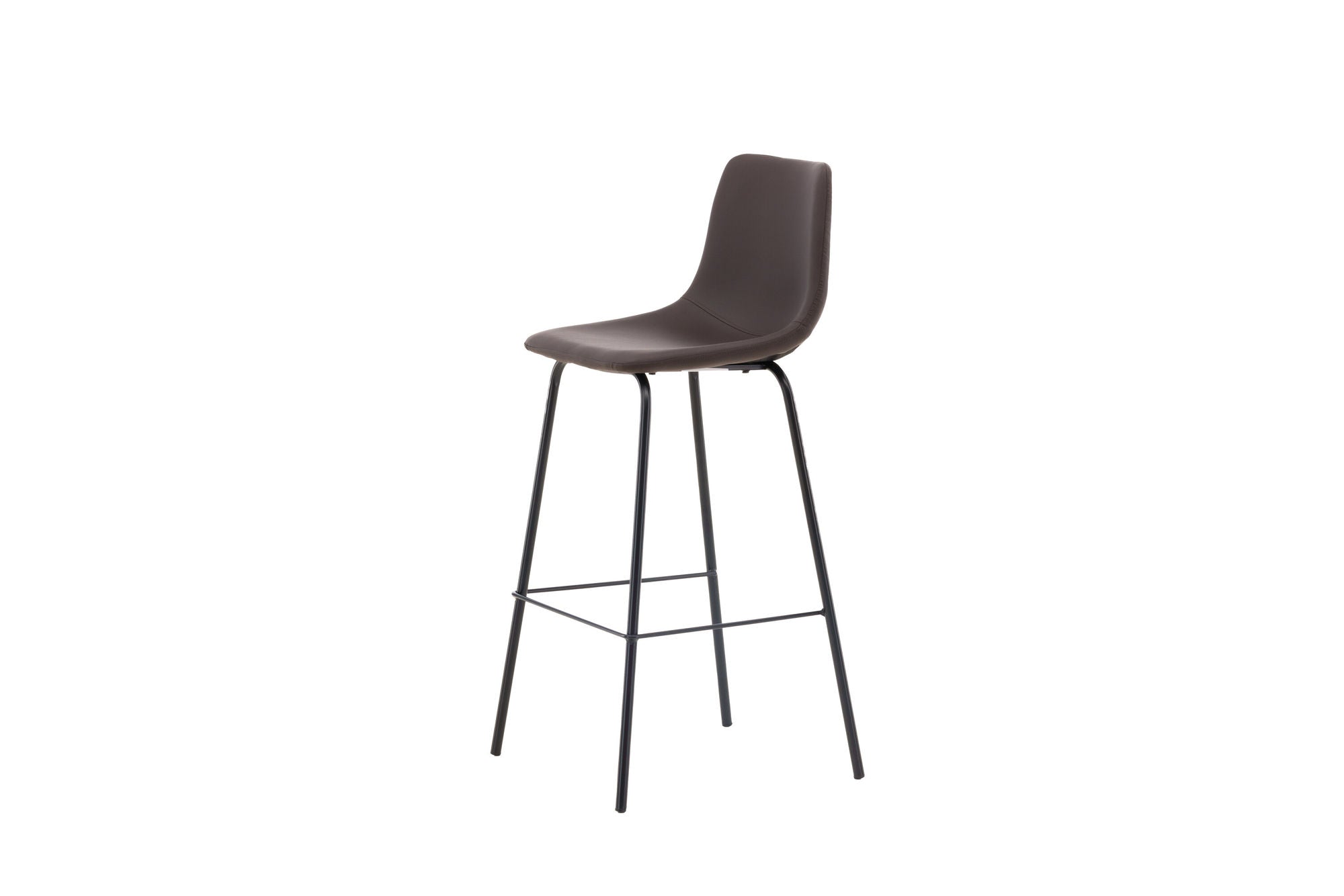 Venture Home Alexi Bar stol 2-pack - Matte black / Dark brown PU