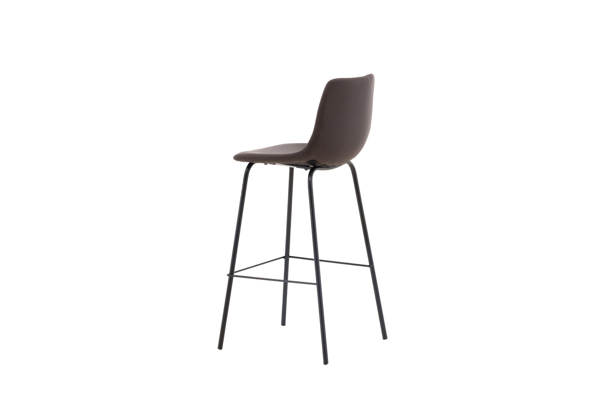 Venture Home Alexi Bar stol 2-pack - Matte black / Dark brown PU