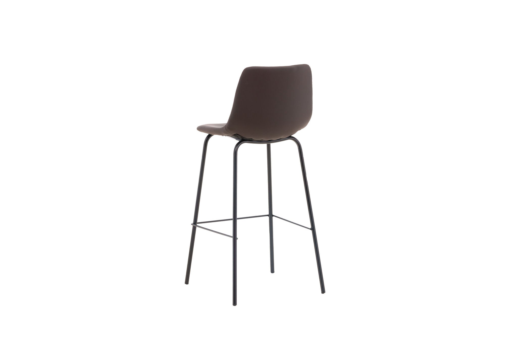 Venture Home Alexi Bar stol 2-pack - Matte black / Dark brown PU