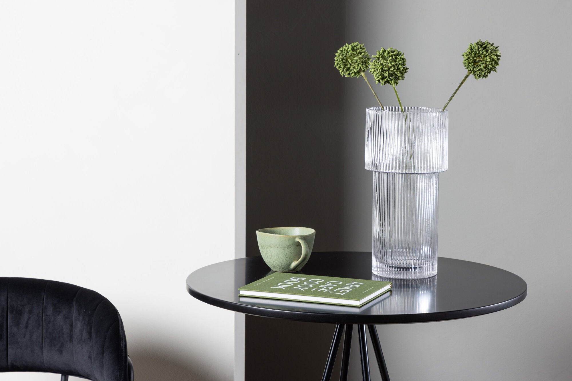 Venture Home Bistro Bar bord φ60 - Black / MDF with veneer