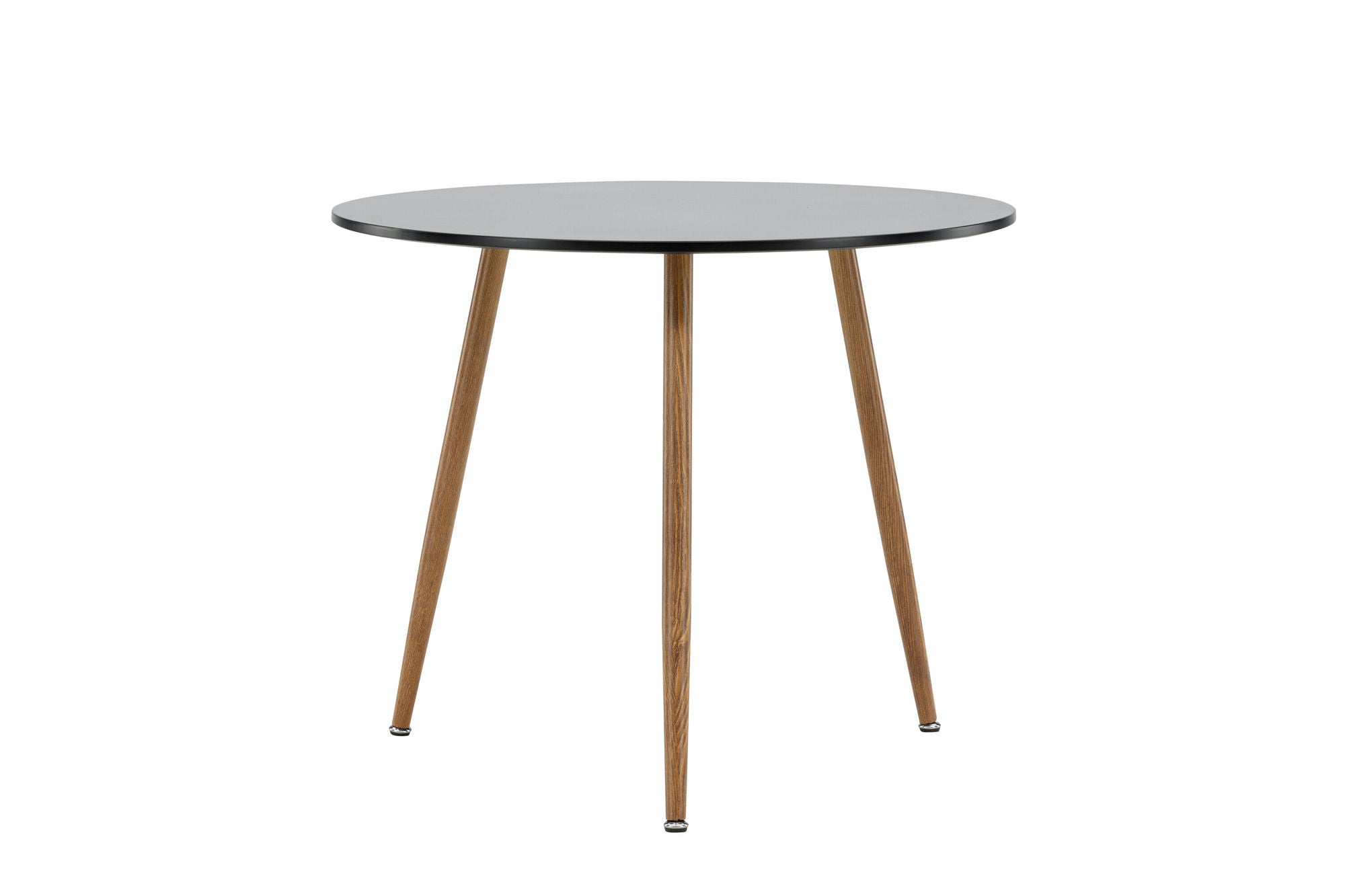 Venture Home Polar spisebord ø90 - Dark oaklook / Black MDF