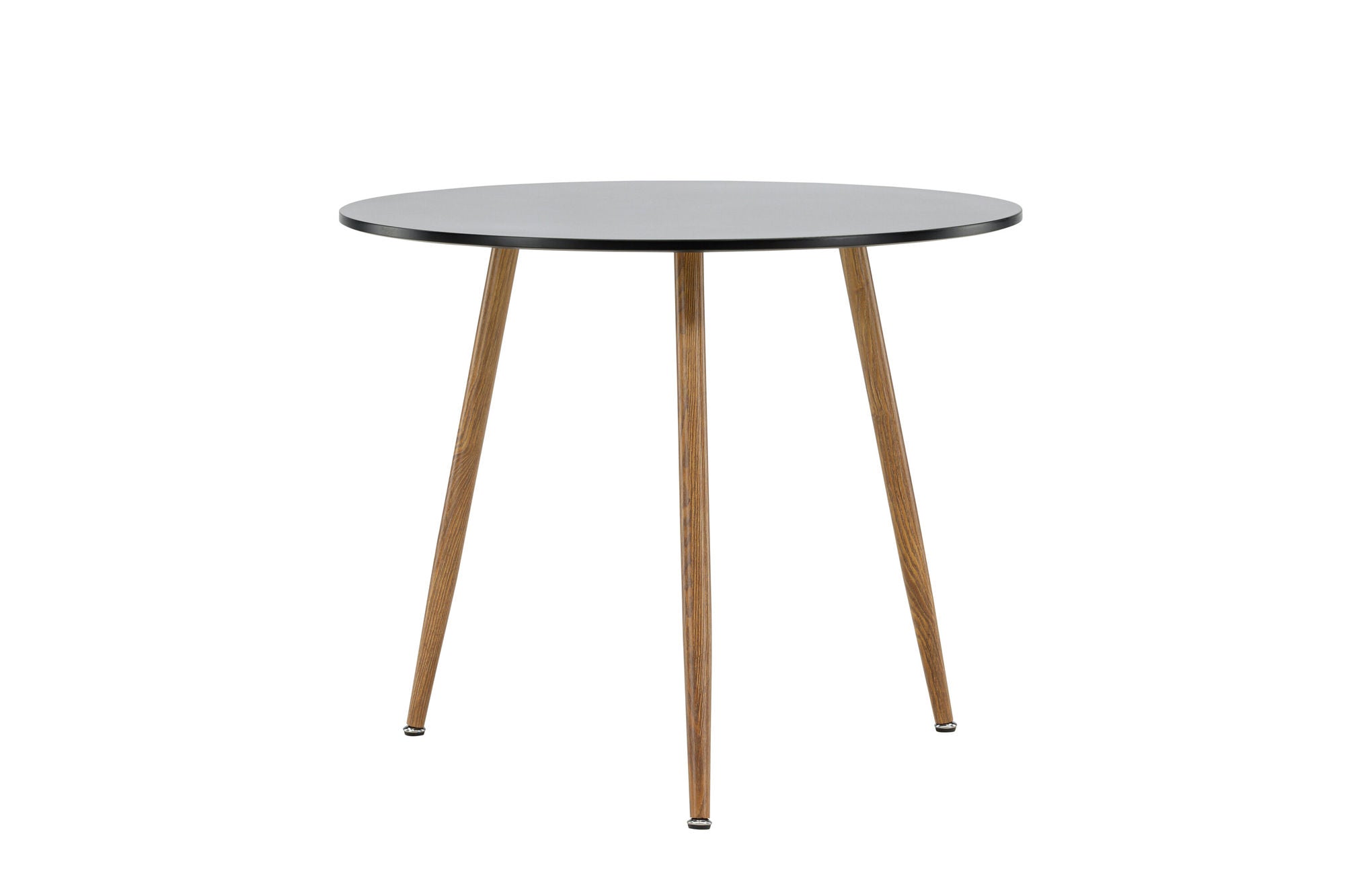 Venture Home Polar spisebord ø90 - Dark oaklook / Black MDF