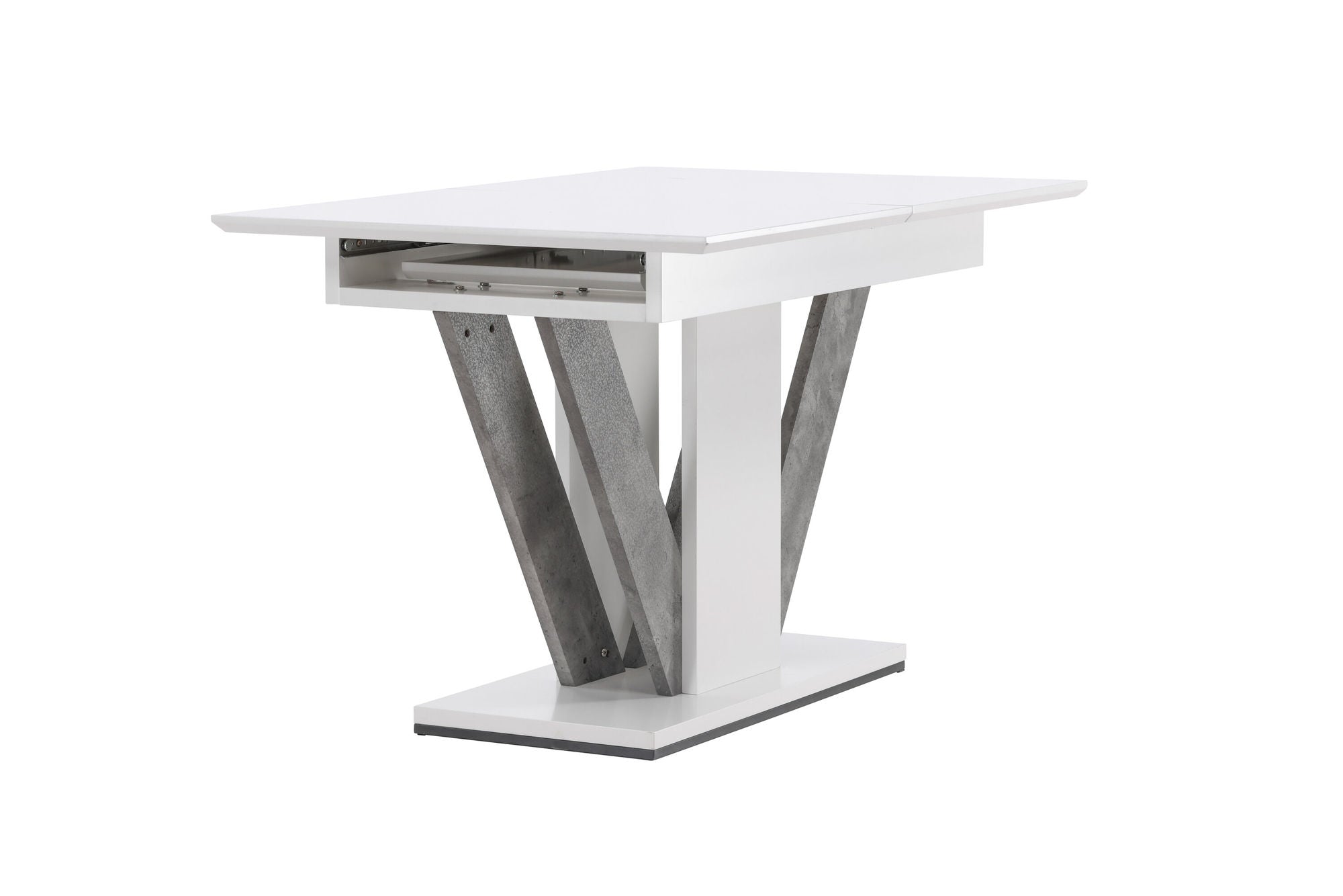 Venture Home Disa spisebord 120/160*80 - White / Grey MDF