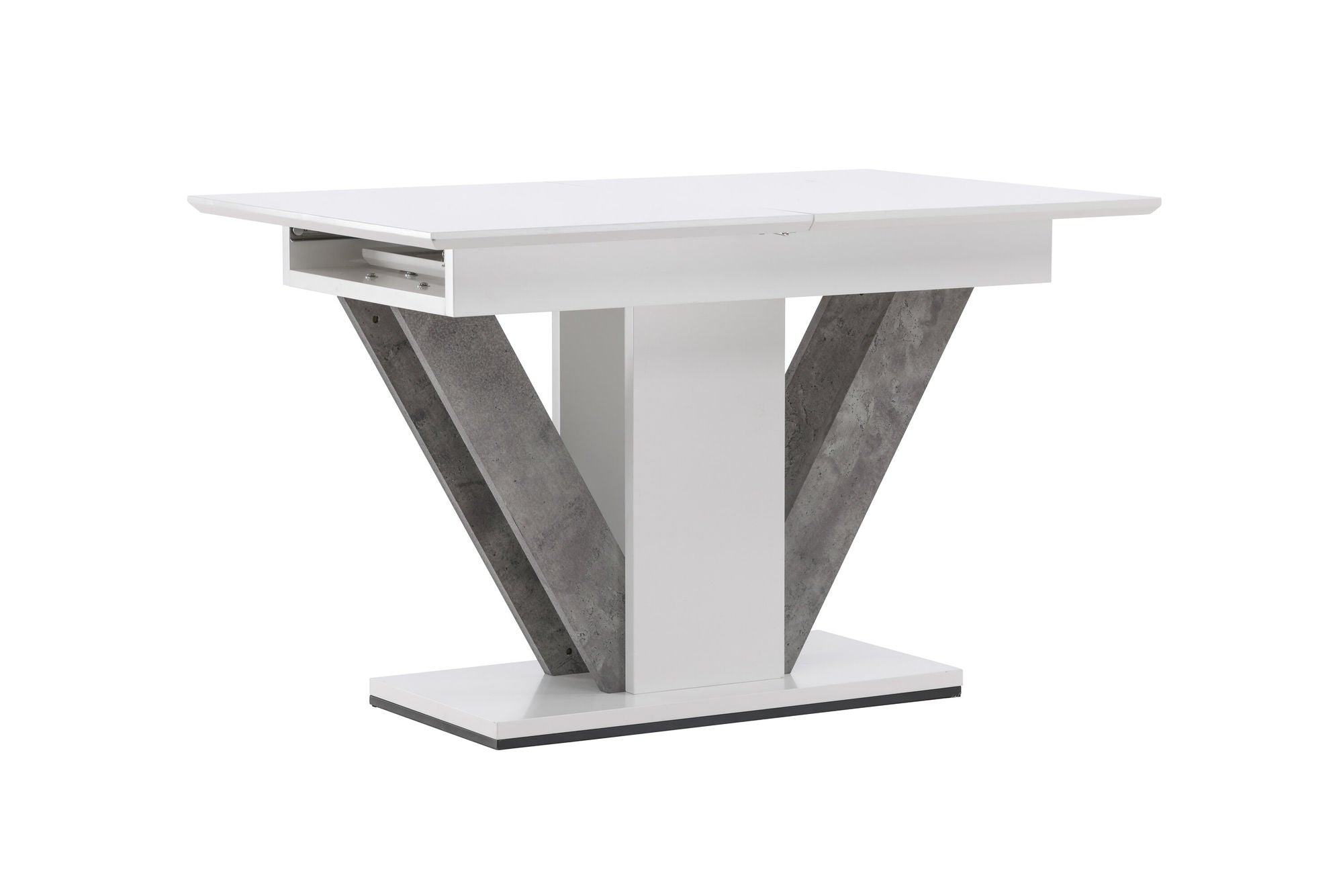 Venture Home Disa spisebord 120/160*80 - White / Grey MDF