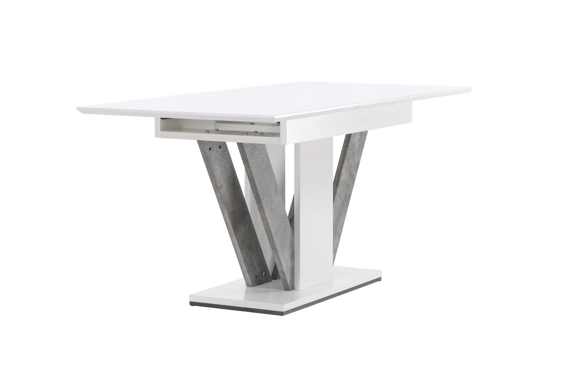 Venture Home Disa spisebord 120/160*80 - White / Grey MDF