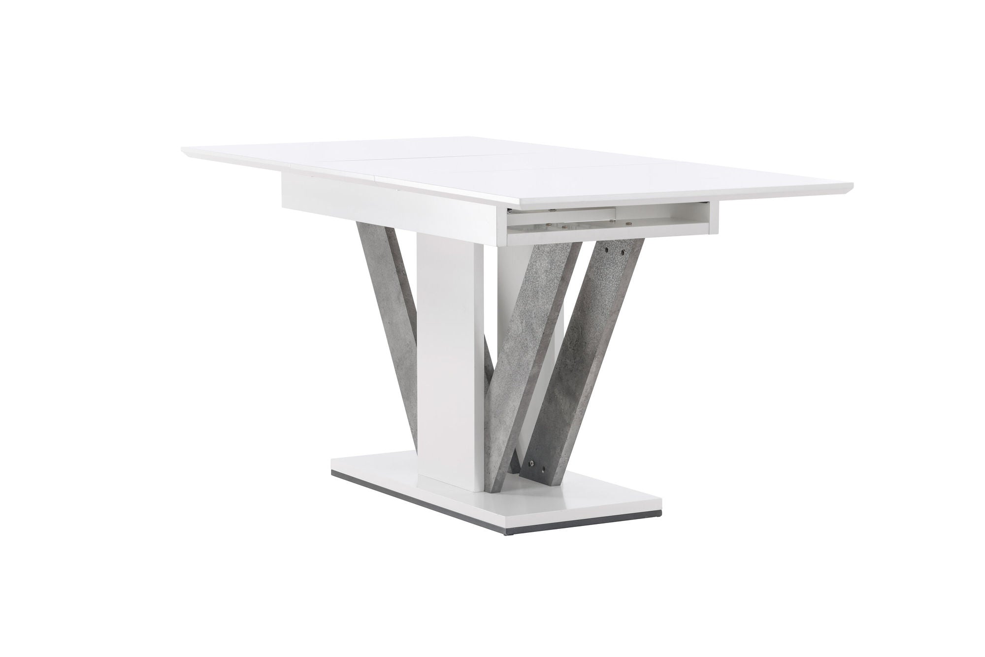 Venture Home Disa spisebord 120/160*80 - White / Grey MDF