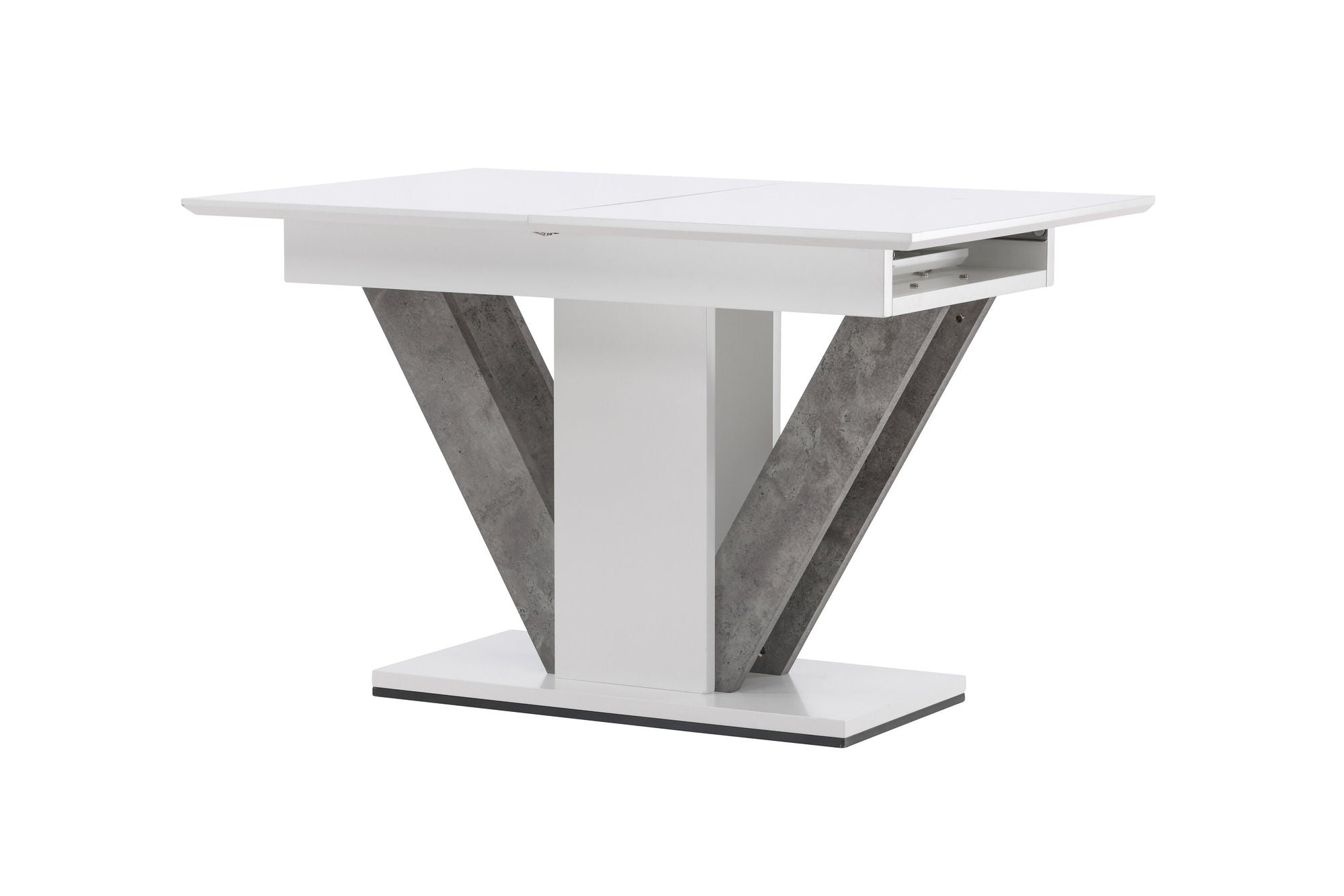 Venture Home Disa spisebord 120/160*80 - White / Grey MDF