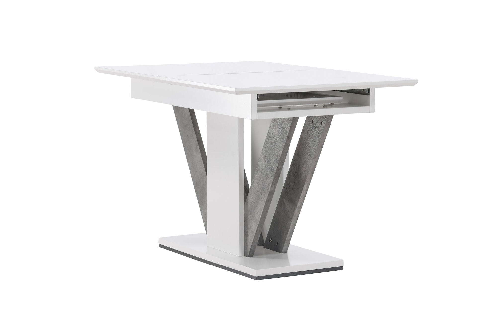 Venture Home Disa spisebord 120/160*80 - White / Grey MDF