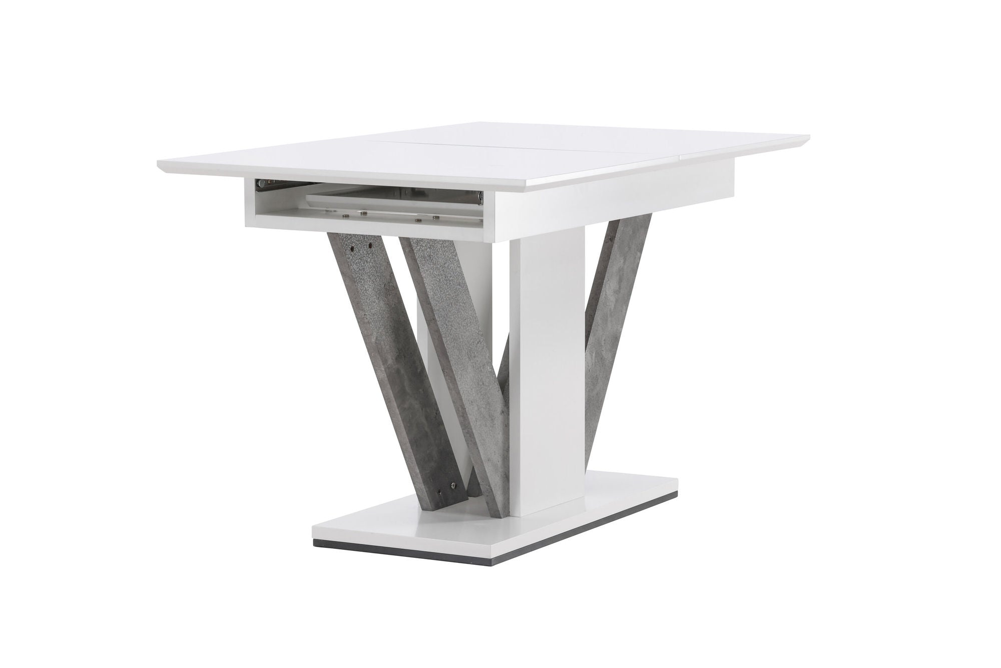 Venture Home Disa spisebord 120/160*80 - White / Grey MDF