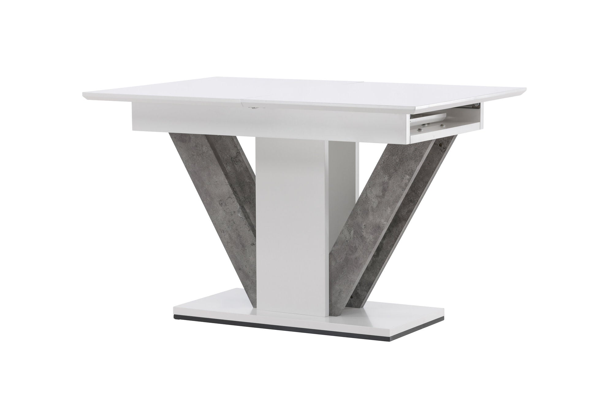 Venture Home Disa spisebord 120/160*80 - White / Grey MDF