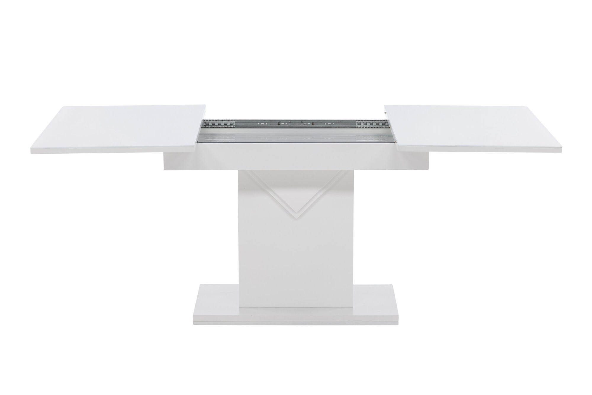 Venture Home Pluto spisebord 120/160*90- White / MDF Glass