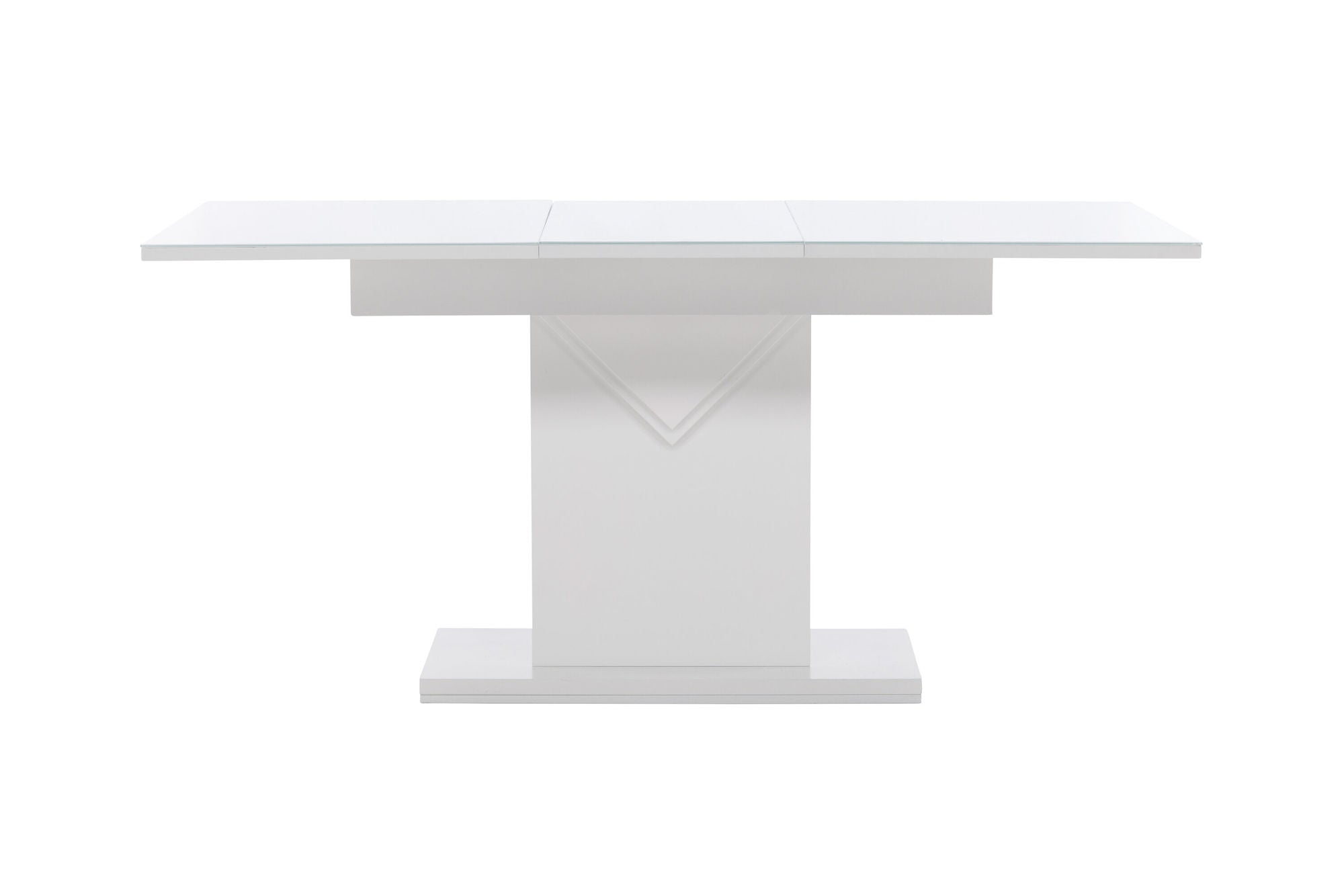 Venture Home Pluto spisebord 120/160*90- White / MDF Glass