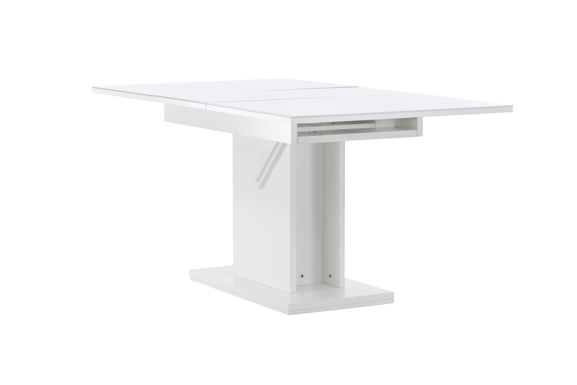 Venture Home Pluto spisebord 120/160*90- White / MDF Glass