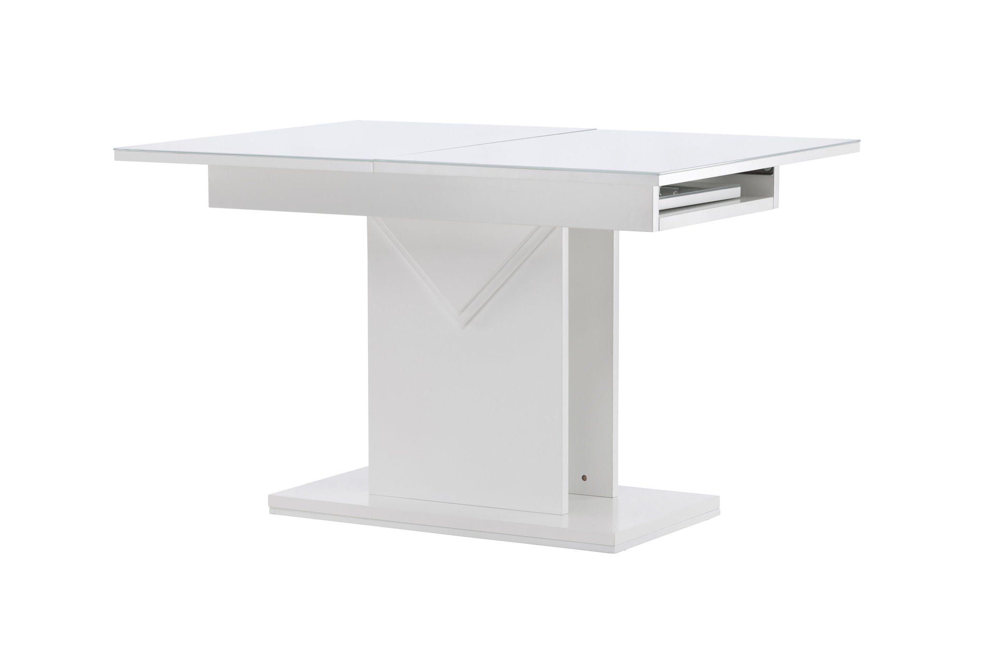 Venture Home Pluto spisebord 120/160*90- White / MDF Glass