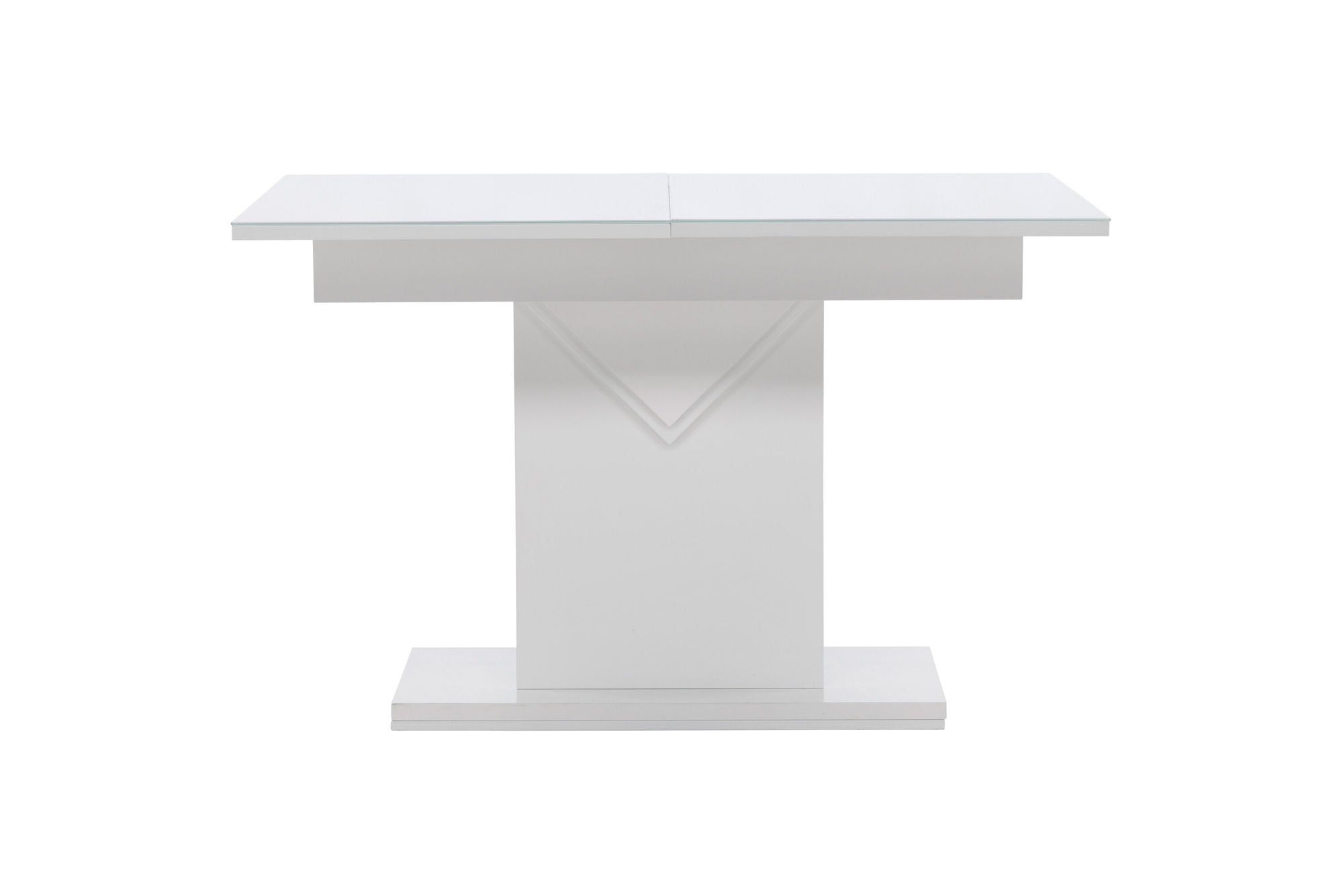 Venture Home Pluto spisebord 120/160*90- White / MDF Glass