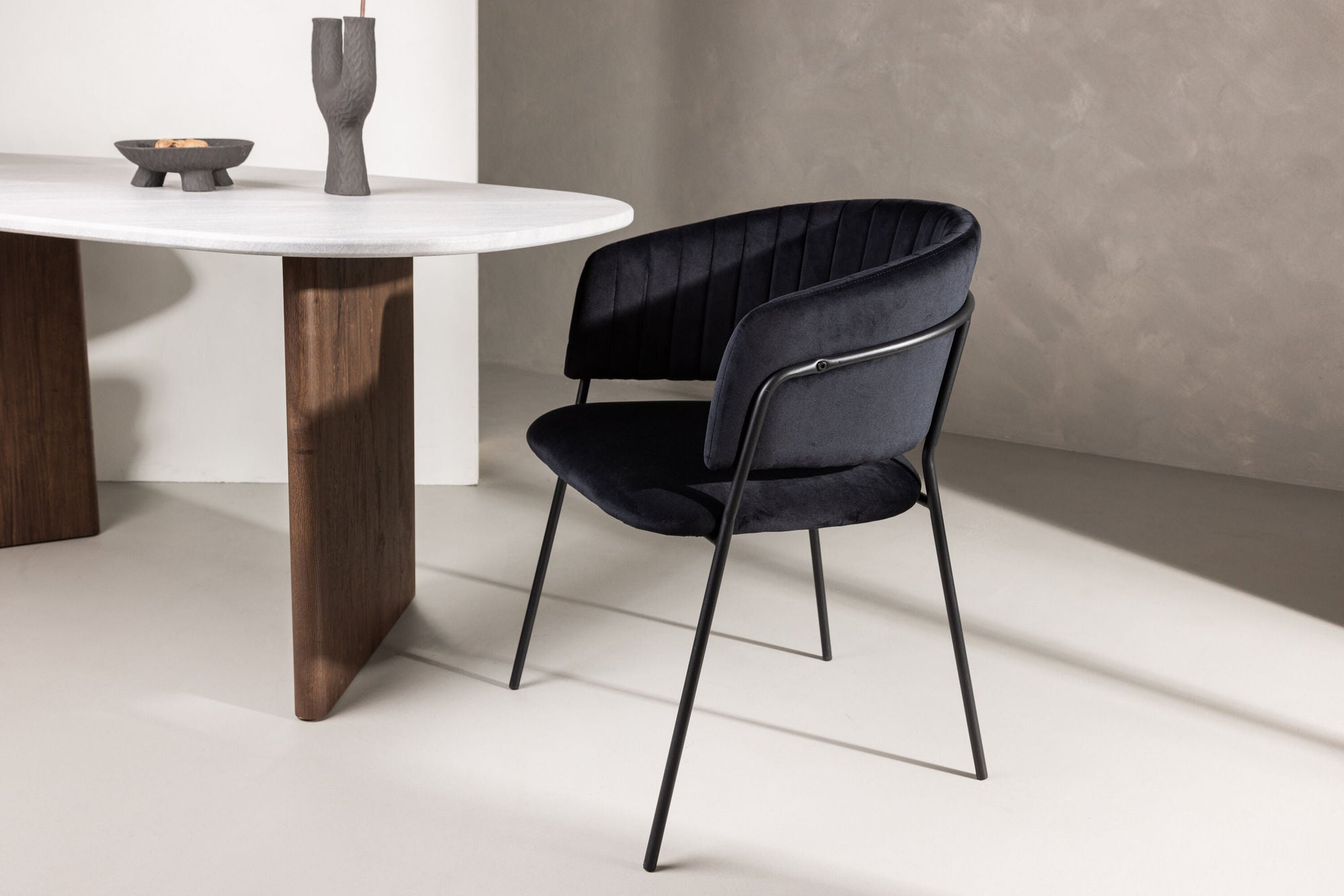 Venture Home Selma Spisebordsstol 2-pack - Black / Black Velvet