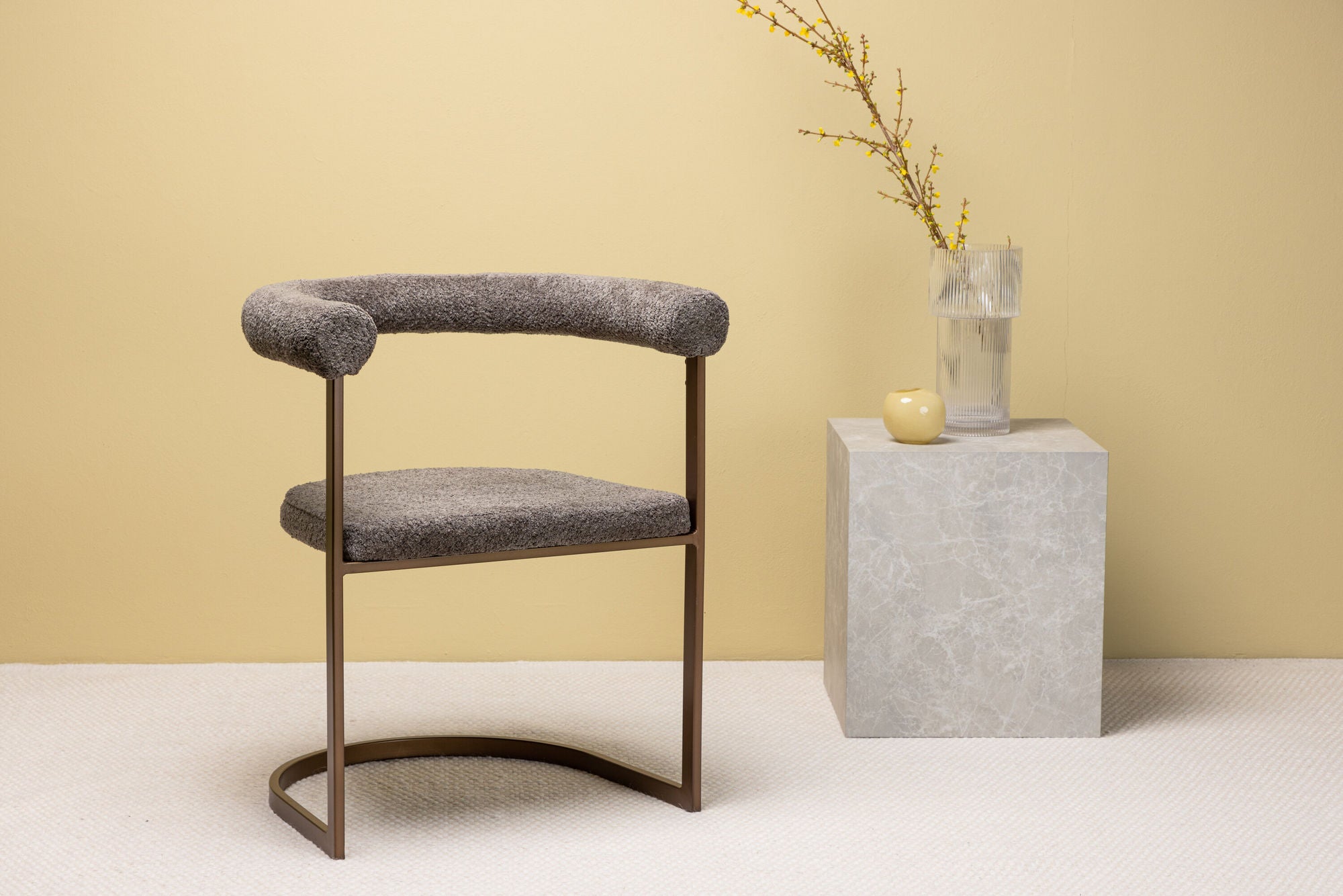 Venture Home Morning Spisebordsstol 2-pack - Brown / Grey Boucle