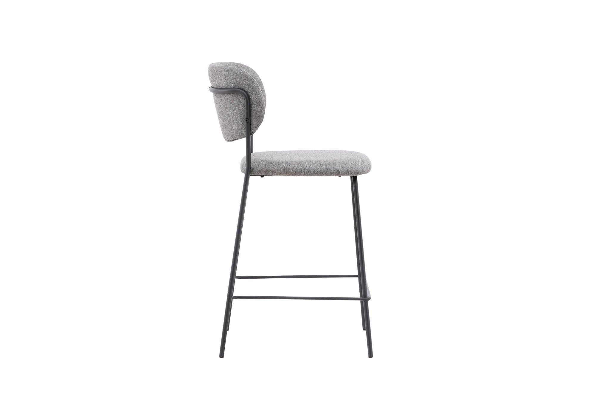 Venture Home Bell Bar stol 2-pack - Black / Grey Fabric