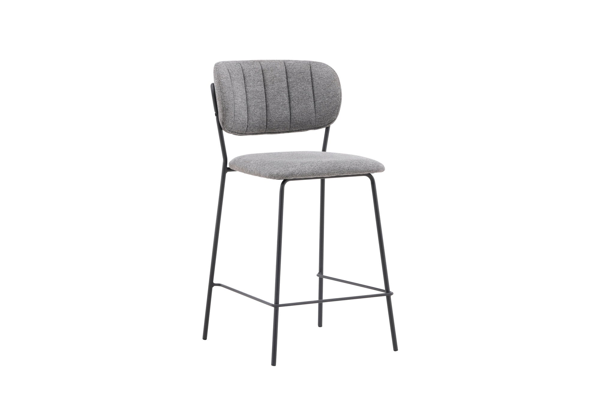 Venture Home Bell Bar stol 2-pack - Black / Grey Fabric