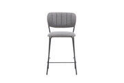 Venture Home Bell Bar stol 2-pack - Black / Grey Fabric