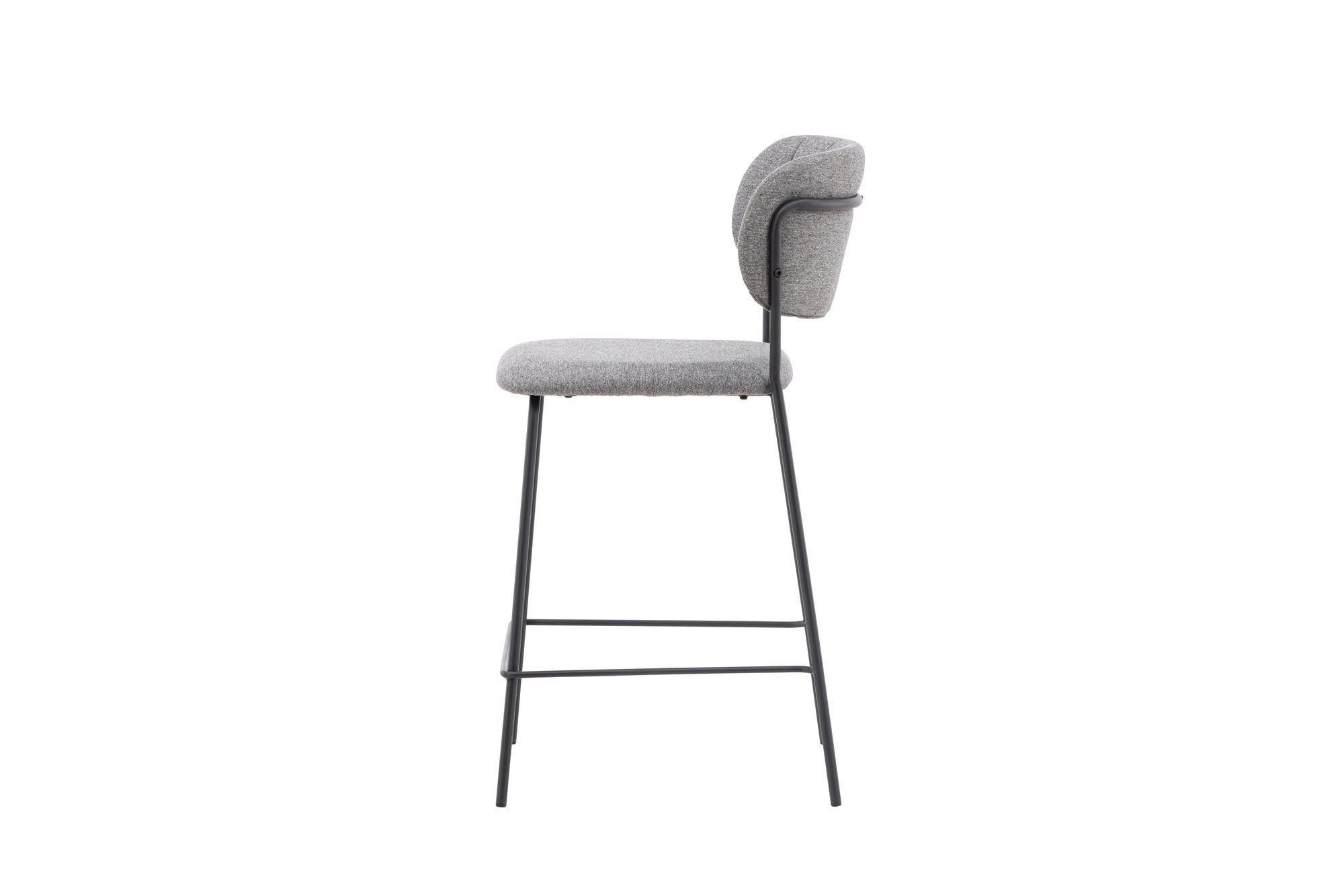Venture Home Bell Bar stol 2-pack - Black / Grey Fabric