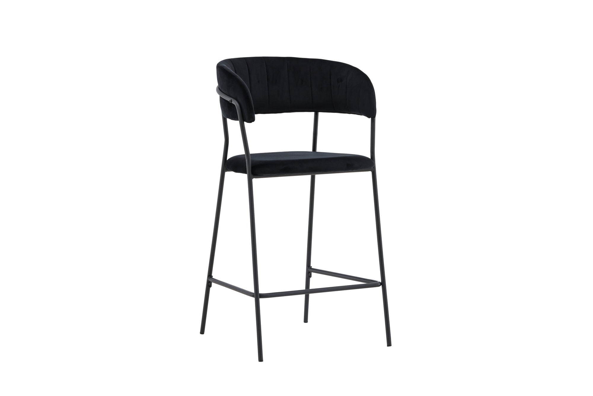 Venture Home Lui Bar stol 2-pack - Black / Black PU