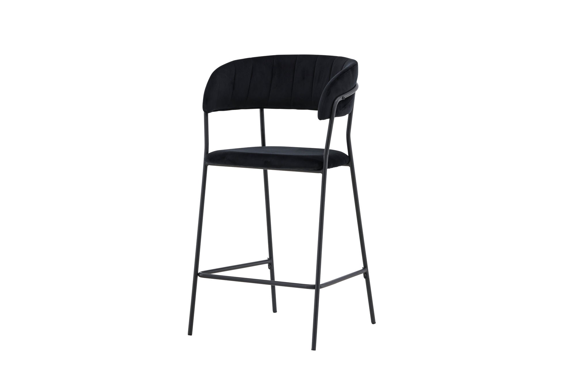 Venture Home Lui Bar stol 2-pack - Black / Black PU