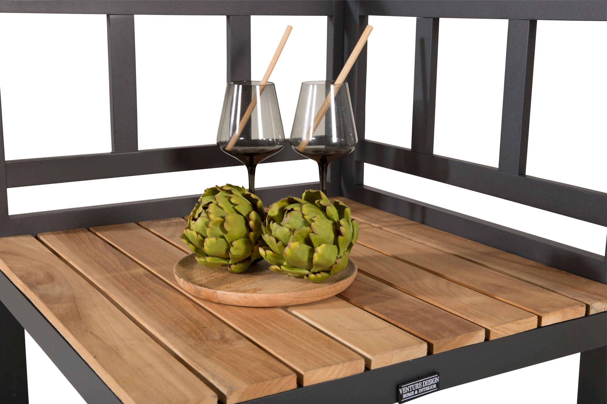 Venture Home Mexico Outdoor Kitchen - hjørne part - Black Alu / Teak
