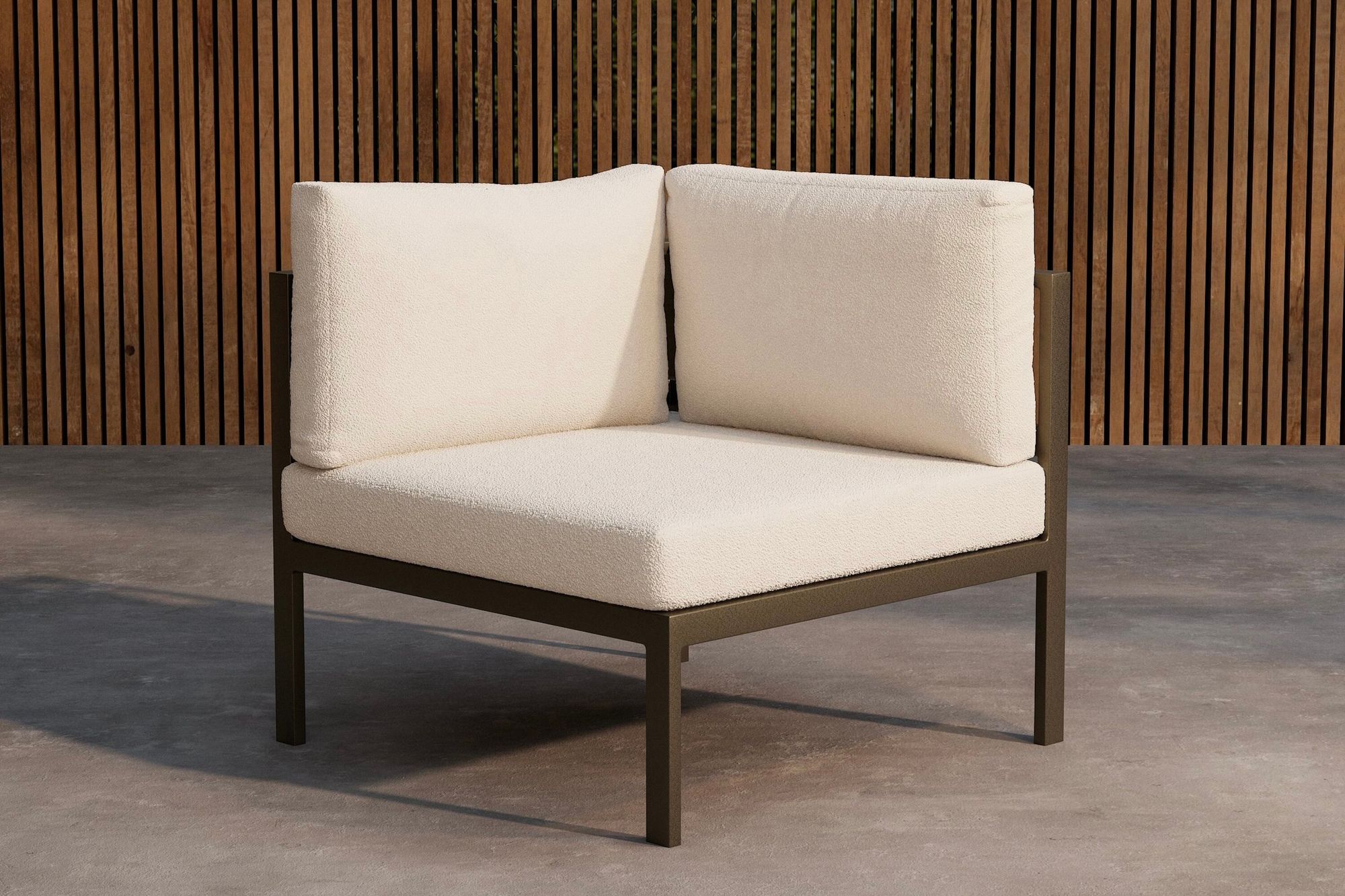 Venture Home Copacabana Sofa Module hjørne - Brown / White Bouclé