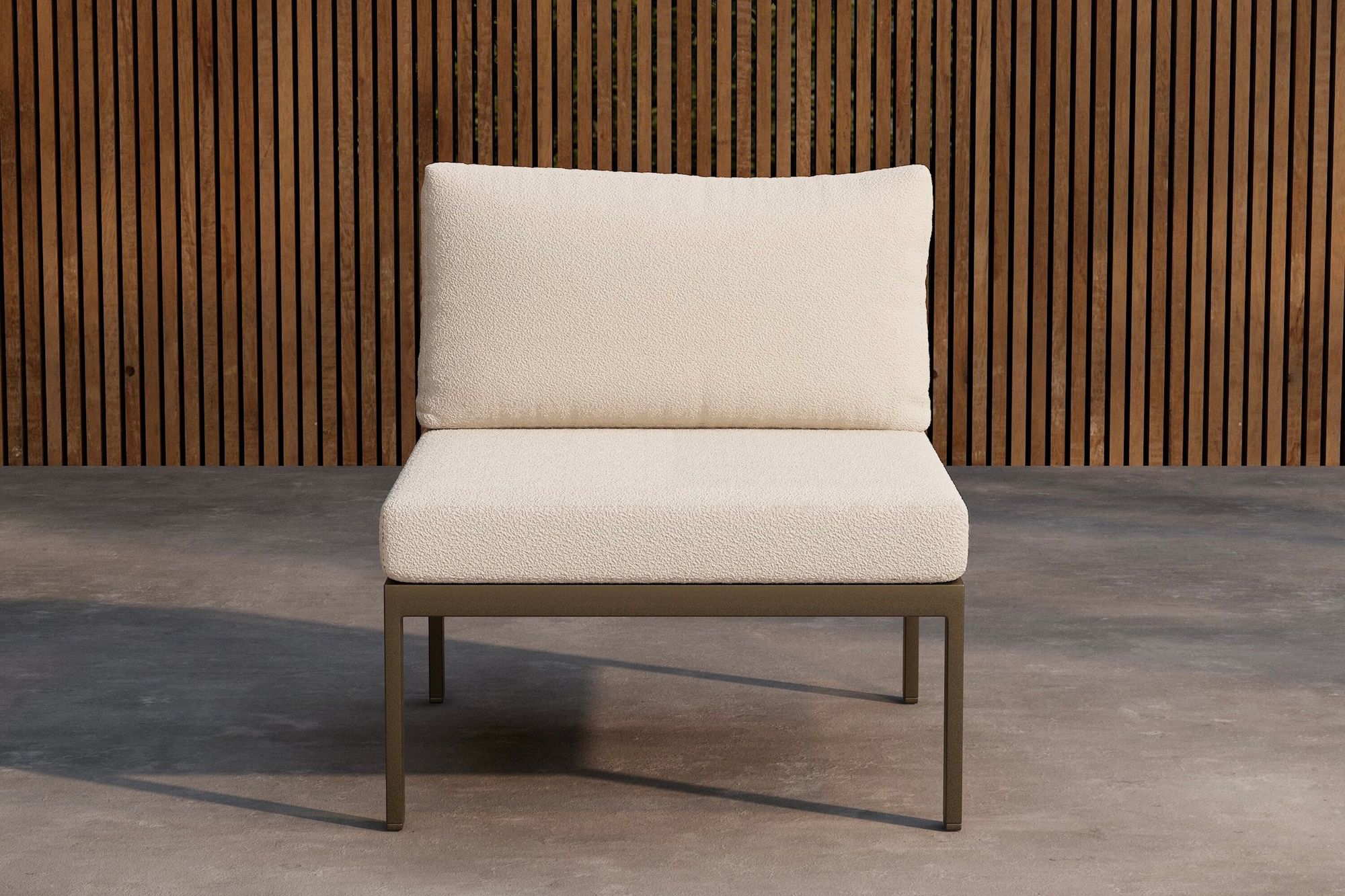 Venture Home Copacabana Sofa Module Middle - Brown / White Bouclé