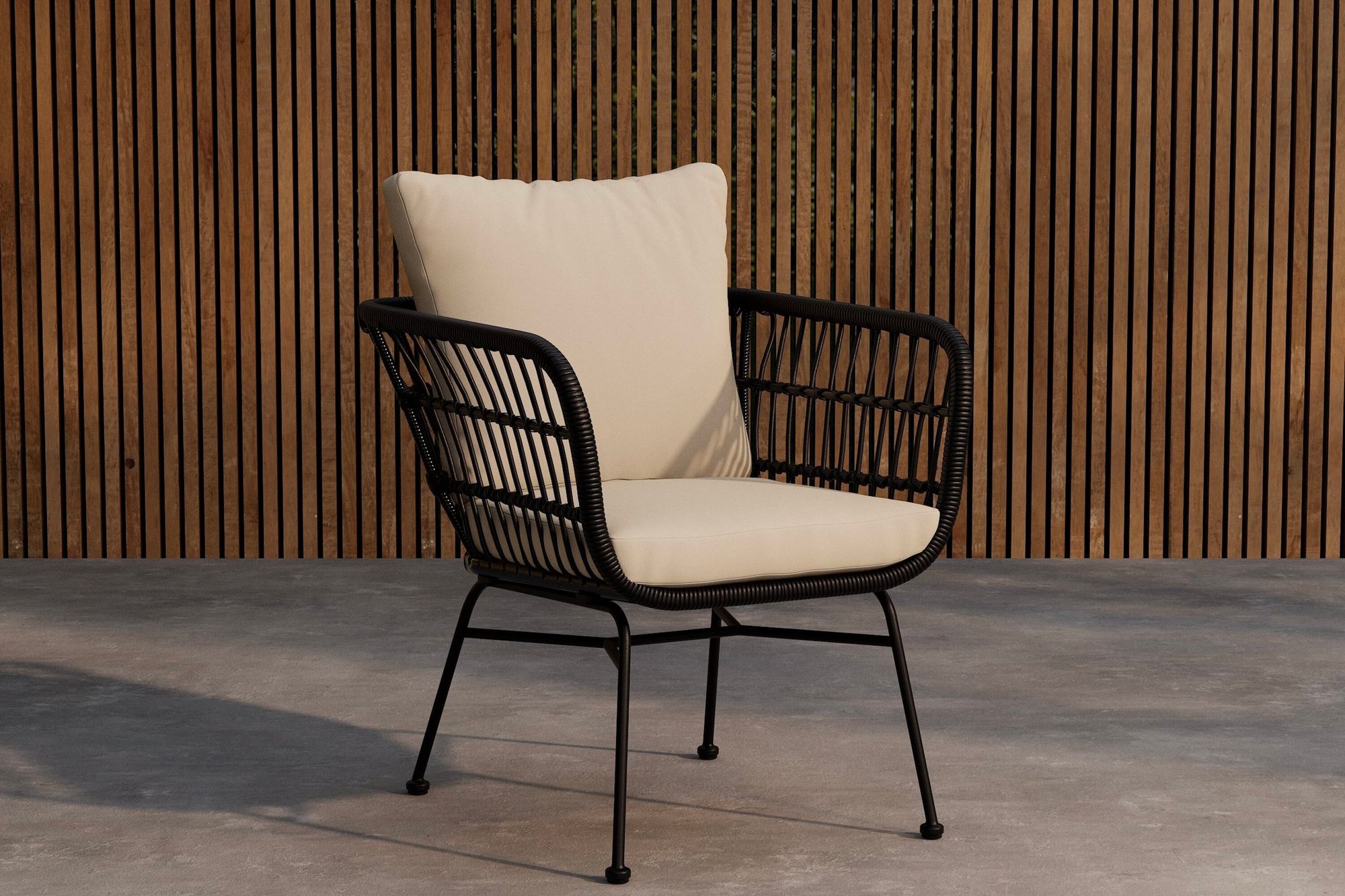 Venture Home Isola Lounge stol - Black / Black Rattan