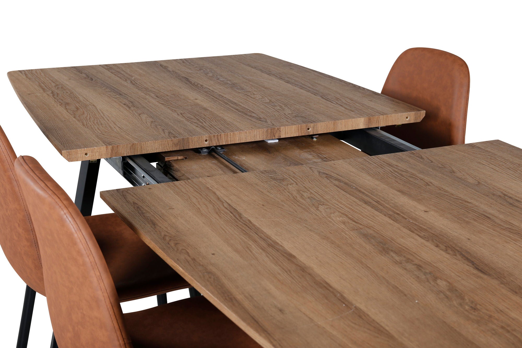 Venture Home Inca spisebord - 160/200*85*H75 - Oak / Black - Polar Spisebordsstol - Brown / Black 4