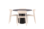 Venture Home OliviaDiningbord-Black/BlackVeneer+ÅstolDiningstol-NatureWoodplasticcomposite_4