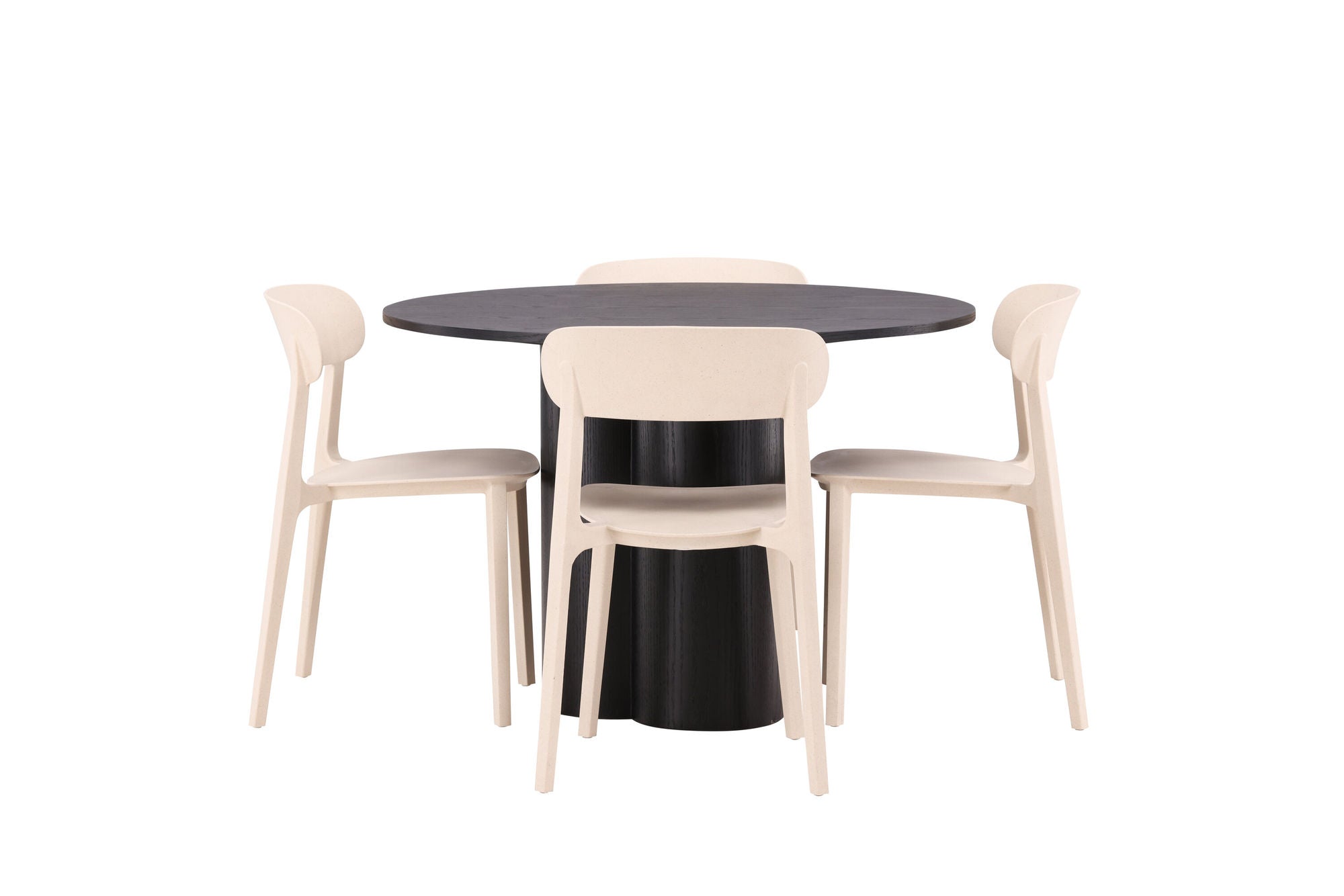 Venture Home OliviaDiningbord-Black/BlackVeneer+ÅstolDiningstol-NatureWoodplasticcomposite_4