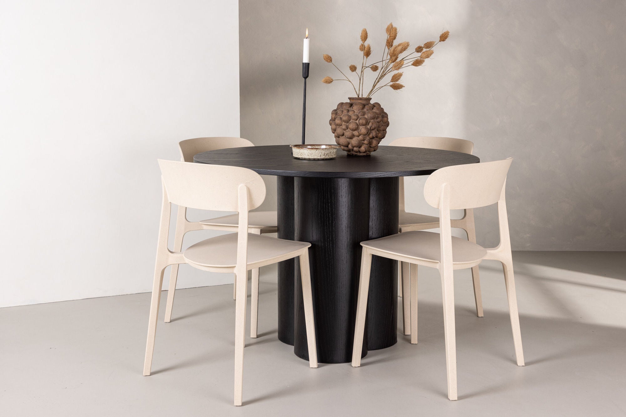 Venture Home OliviaDiningbord-Black/BlackVeneer+ÅstolDiningstol-NatureWoodplasticcomposite_4