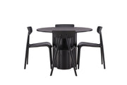 Venture Home OliviaDiningbord-Black/BlackVeneer+UrsholmenDiningstol-BlackPolypropylene_4