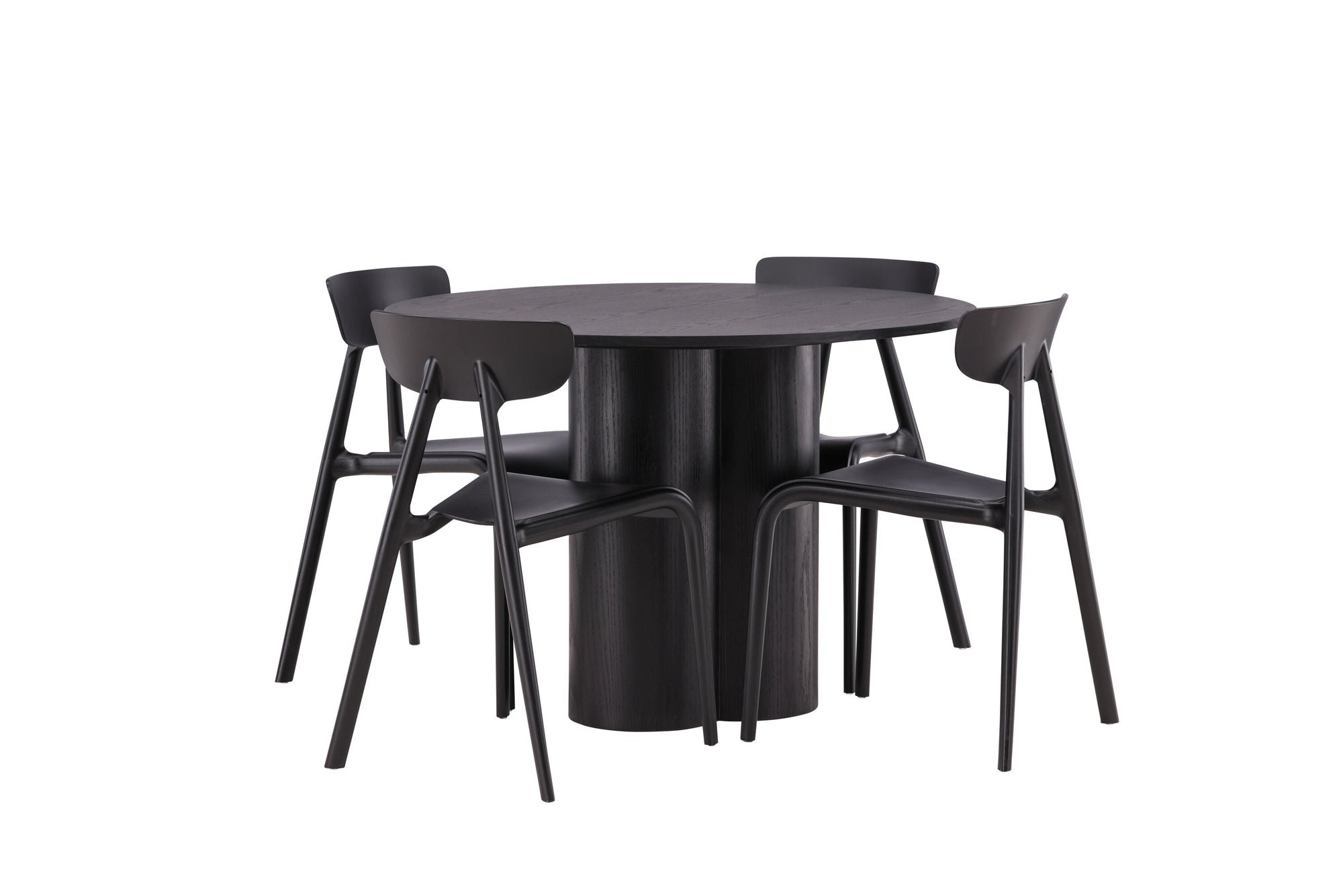 Venture Home OliviaDiningbord-Black/BlackVeneer+UrsholmenDiningstol-BlackPolypropylene_4