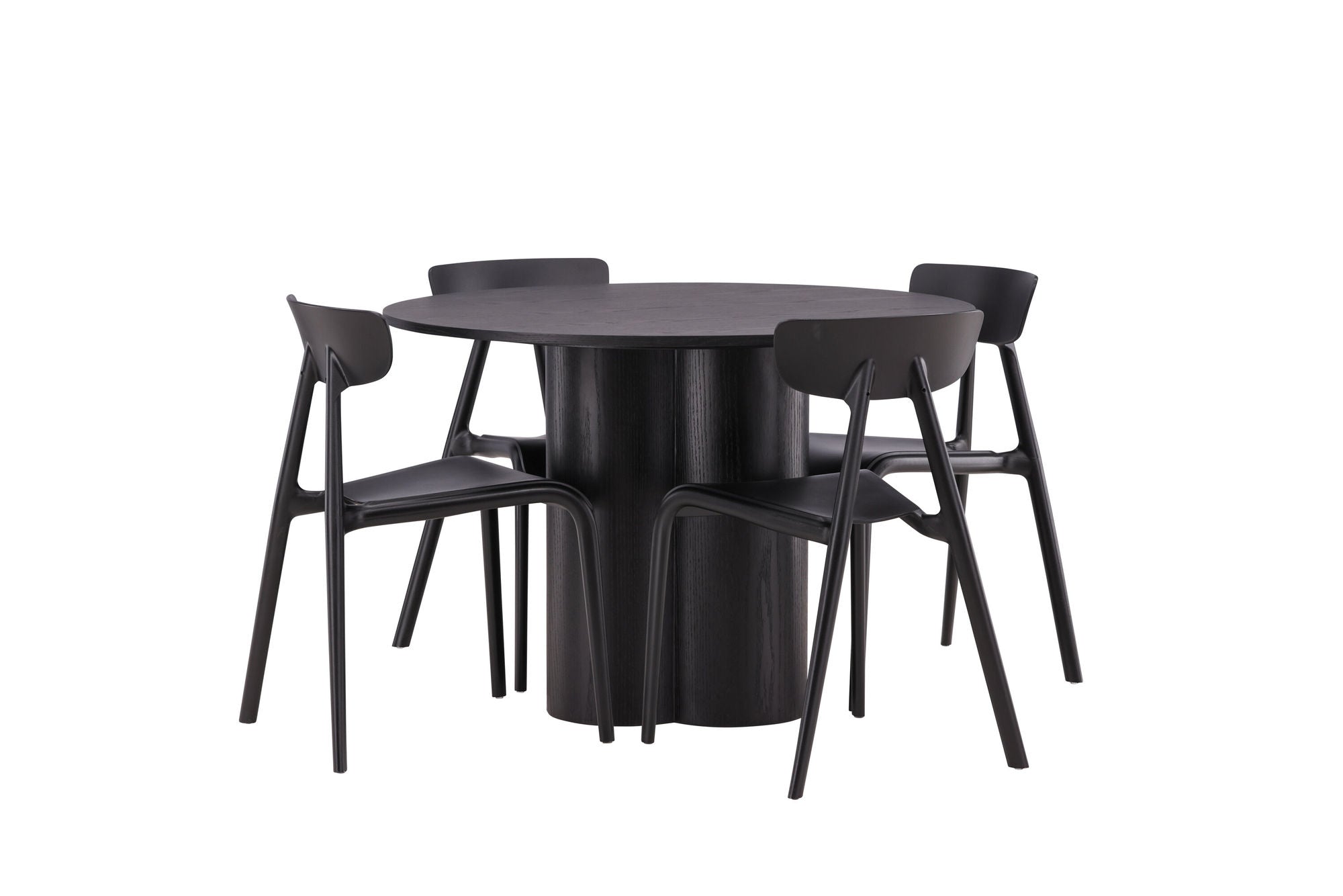 Venture Home OliviaDiningbord-Black/BlackVeneer+UrsholmenDiningstol-BlackPolypropylene_4