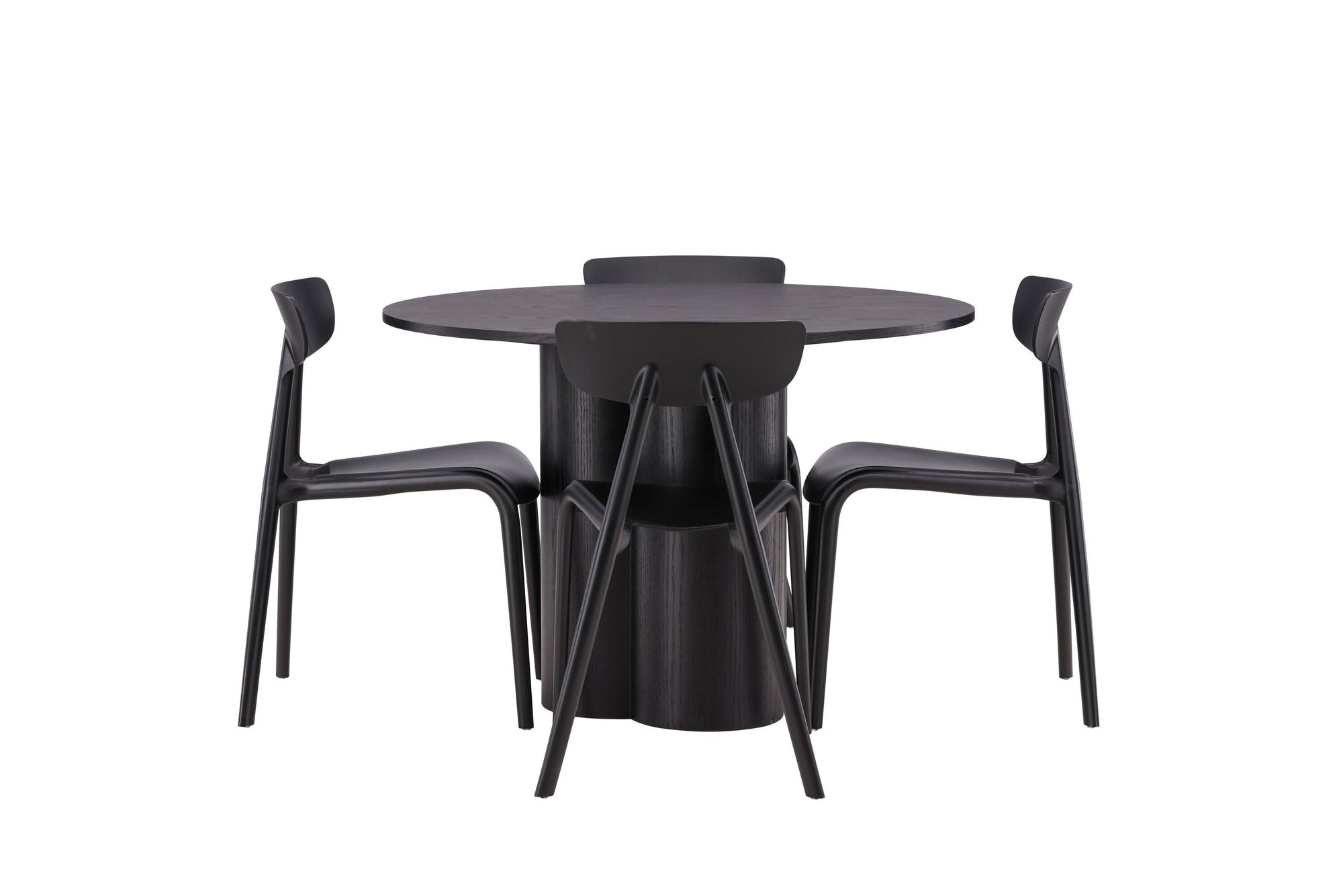 Venture Home OliviaDiningbord-Black/BlackVeneer+UrsholmenDiningstol-BlackPolypropylene_4