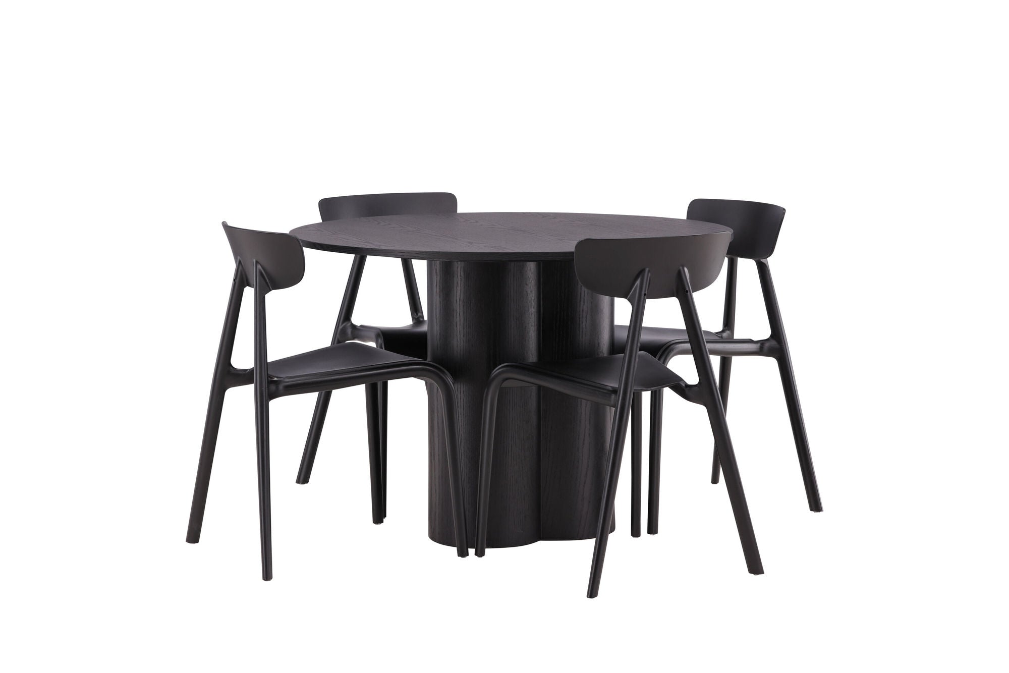 Venture Home OliviaDiningbord-Black/BlackVeneer+UrsholmenDiningstol-BlackPolypropylene_4