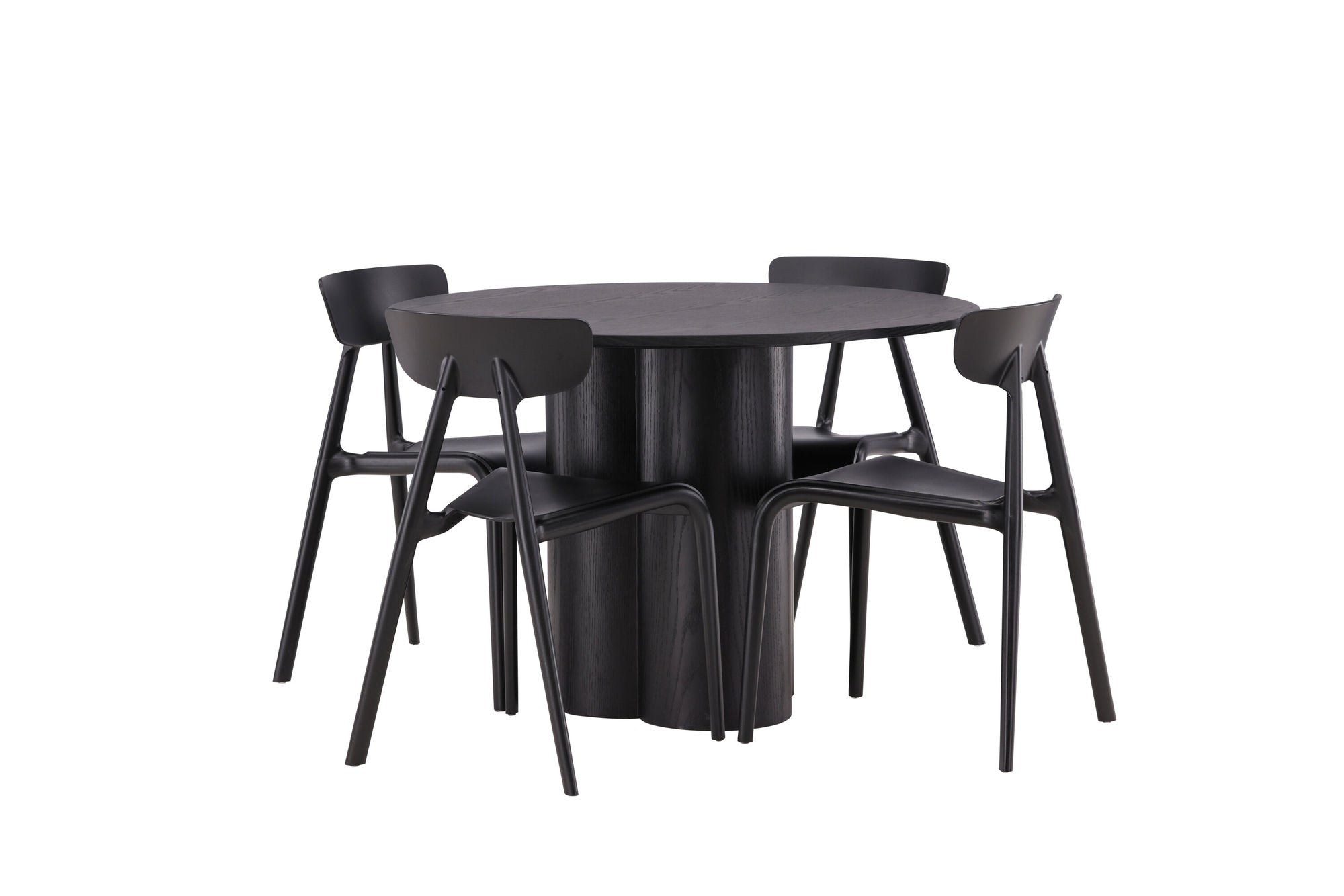 Venture Home OliviaDiningbord-Black/BlackVeneer+UrsholmenDiningstol-BlackPolypropylene_4