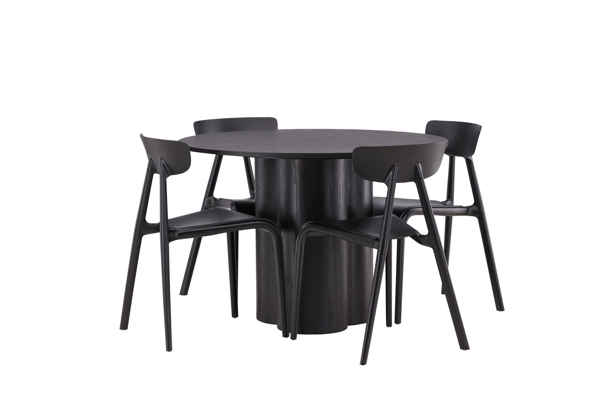 Venture Home OliviaDiningbord-Black/BlackVeneer+UrsholmenDiningstol-BlackPolypropylene_4
