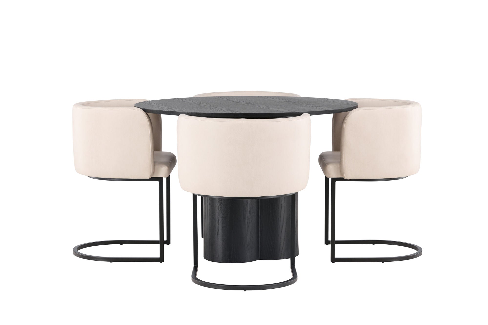 Venture Home OliviaDiningbord-Black/BlackVeneer+SimrishmanDiningstol-Black/BeigeTC-fabric_4