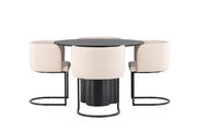 Venture Home OliviaDiningbord-Black/BlackVeneer+SimrishmanDiningstol-Black/BeigeTC-fabric_4