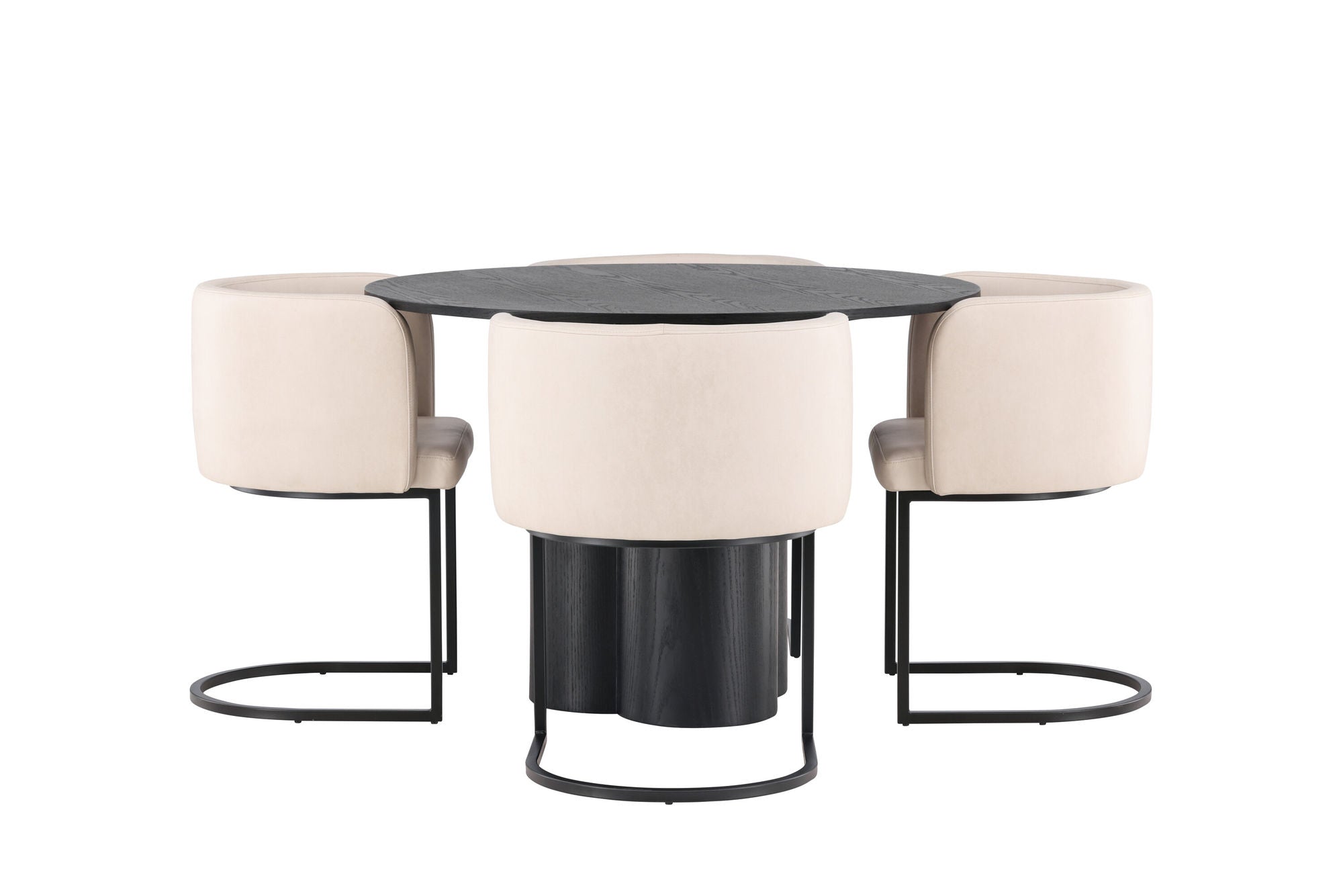 Venture Home OliviaDiningbord-Black/BlackVeneer+SimrishmanDiningstol-Black/BeigeTC-fabric_4