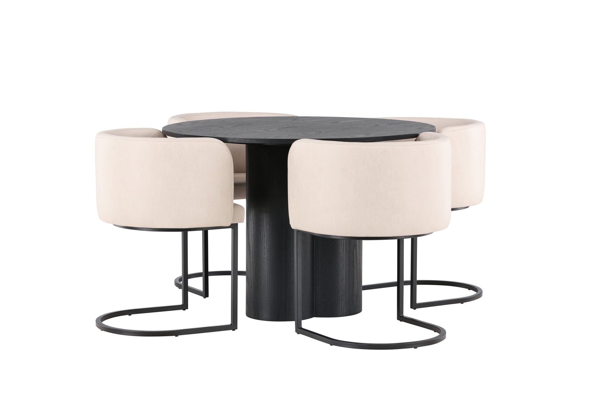 Venture Home OliviaDiningbord-Black/BlackVeneer+SimrishmanDiningstol-Black/BeigeTC-fabric_4