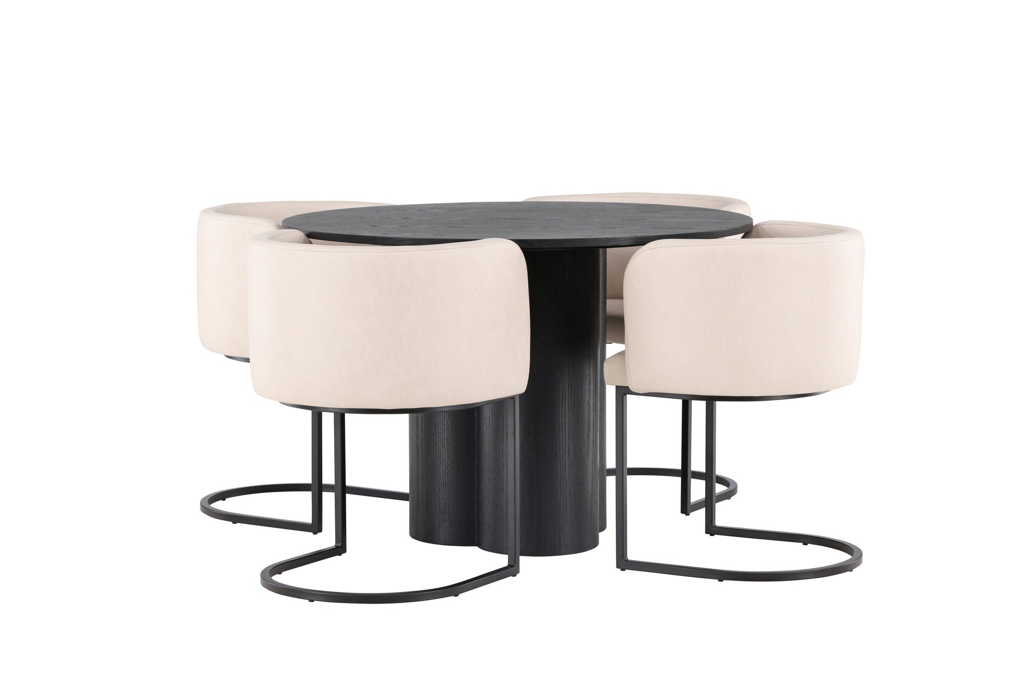 Venture Home OliviaDiningbord-Black/BlackVeneer+SimrishmanDiningstol-Black/BeigeTC-fabric_4