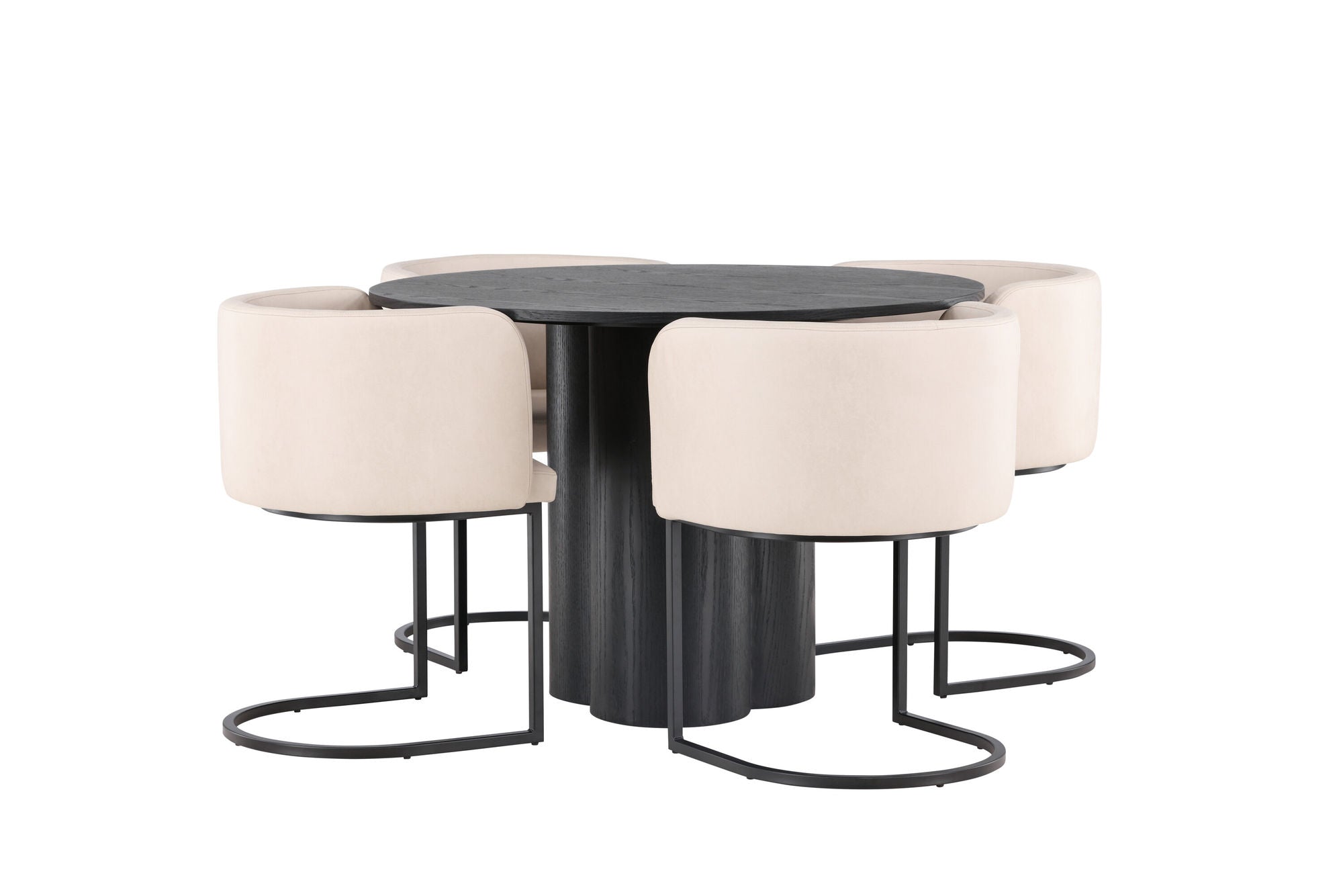 Venture Home OliviaDiningbord-Black/BlackVeneer+SimrishmanDiningstol-Black/BeigeTC-fabric_4