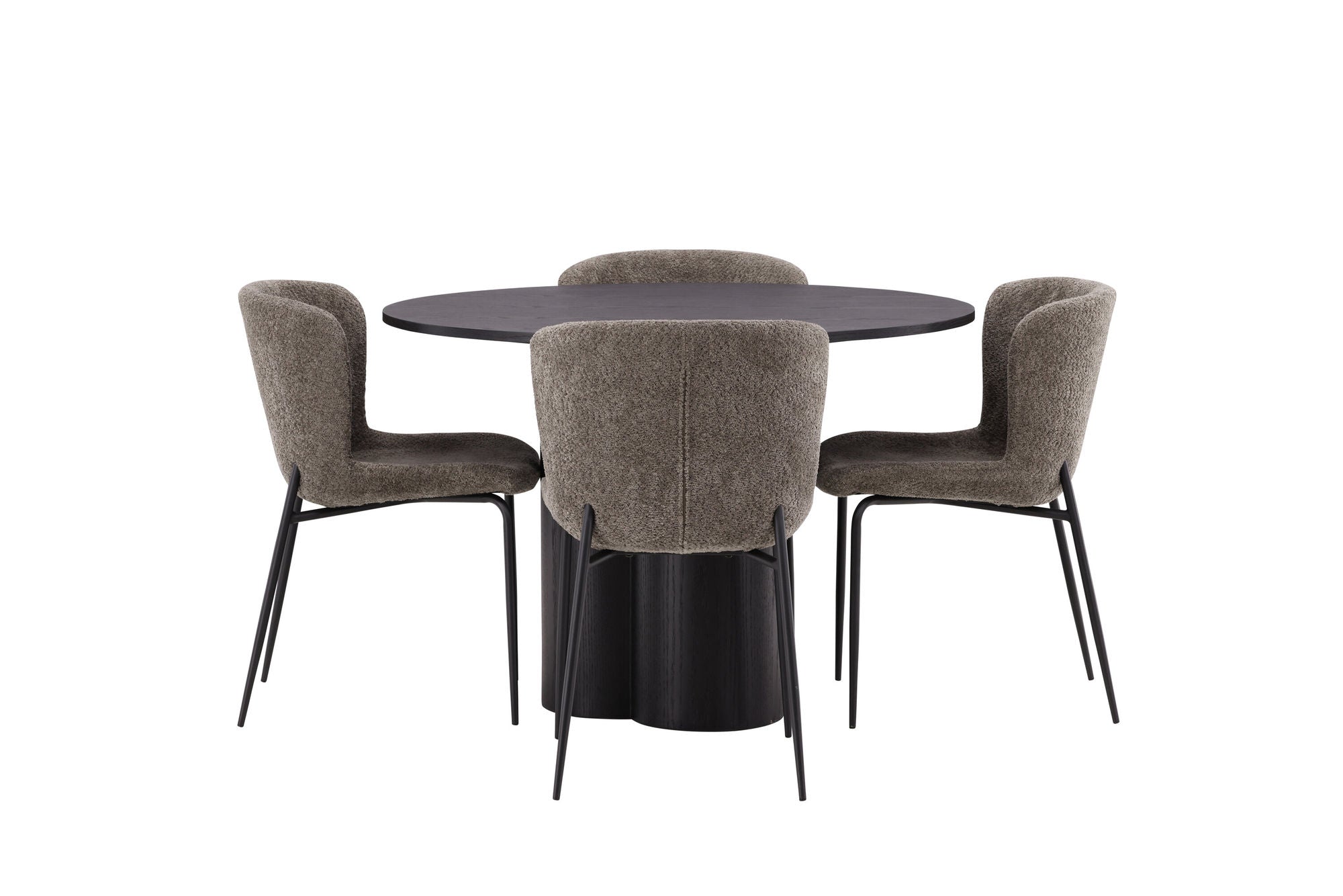 Venture Home OliviaDiningbord-Black/BlackVeneer+ModestoDiningstol-Grey/SmokedBlackBoucle_4