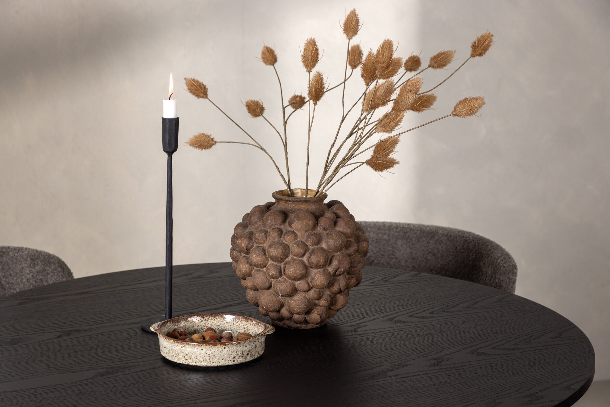 Venture Home OliviaDiningbord-Black/BlackVeneer+ModestoDiningstol-Grey/SmokedBlackBoucle_4